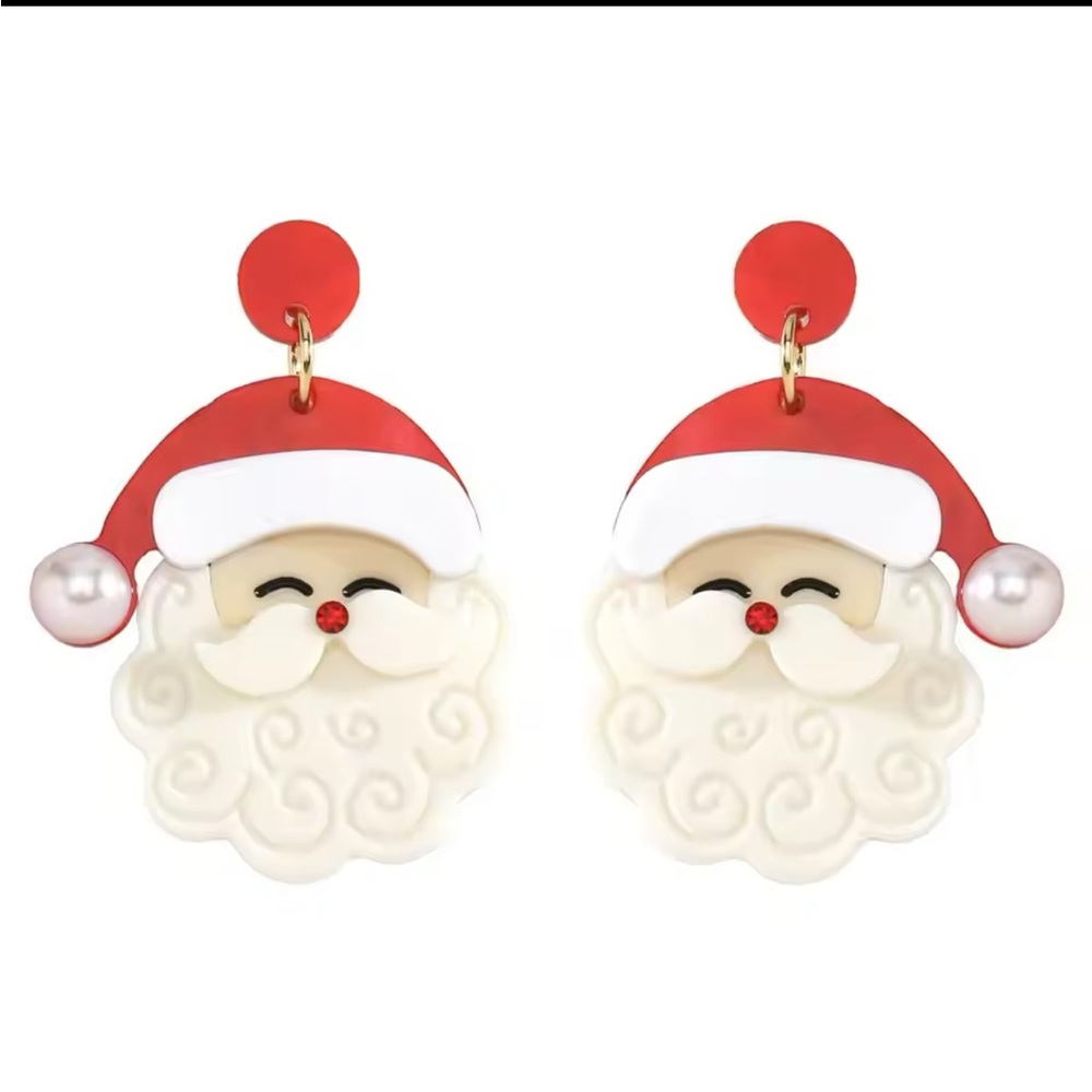 SANTA CHRISTMAS EARRINGS NEW